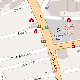 این نقشه، نشانی دکتر سینا فیروزان متخصص دندان پزشک در شهر تهران است. در اینجا آماده پذیرایی، ویزیت، معاینه و ارایه خدمات به شما بیماران گرامی هستند.