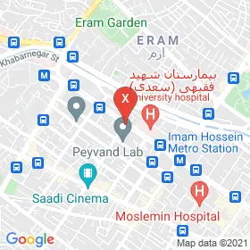 این نقشه، آدرس دکتر آیت اله افشار متخصص ارتوپدی در شهر شیراز است. در اینجا آماده پذیرایی، ویزیت، معاینه و ارایه خدمات به شما بیماران گرامی هستند.