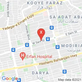 این نقشه، نشانی دکتر نرجس سروش متخصص جراحی پلاستیک زیبایی و ترمیمی؛ جراحی پلاستیک، ترمیمی و سوختگی در شهر تهران است. در اینجا آماده پذیرایی، ویزیت، معاینه و ارایه خدمات به شما بیماران گرامی هستند.