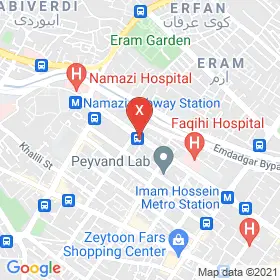 این نقشه، آدرس دکتر فیروزه غفاری متخصص عمومی در شهر شیراز است. در اینجا آماده پذیرایی، ویزیت، معاینه و ارایه خدمات به شما بیماران گرامی هستند.
